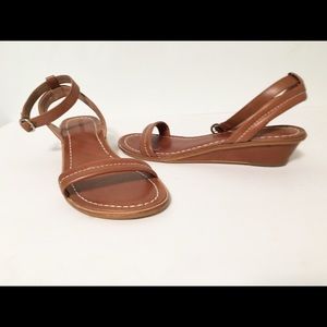Bernardo Ankle Strap Tan Leather Sandals Sz. 8.5